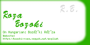 roza bozoki business card